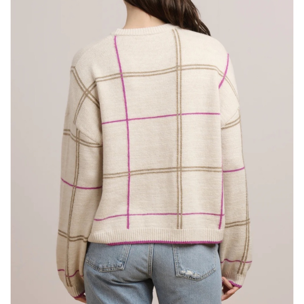 ✨HP✨ NWOT Splendid Greta Plaid Sweater - Picture 2 of 8